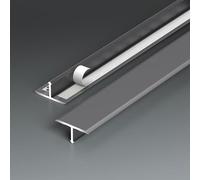 Raouoae Barra De Umbral T 2 Piezas * 80/90/100/120 Cm Transiciones Laminado/Alfombra Umbral De Alfombra A Baldosa Moldura De Borde para Acabado (Gray,2pcs*80cm)