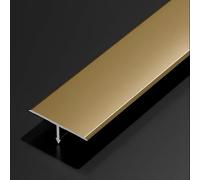 Raouoae Moldura De Esquina De Aluminio para Puerta Divisoria 90 Cm* 3 Piezas Moldura En T para Suelo Laminado Tira De Transición De Suelo para Bordes De Habitaciones Sin Juntas(Gold,Width:33 mm)