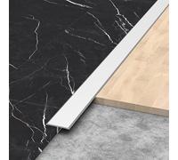 Raouoae Paquete De 3 Tiras De Transición De Aluminio, Perfil En T De 100cm Para Umbrales De Puertas, Suelos De Vinilo, Laminados, Alfombras Y Baldosas. Protector Decorativo Para Bordes Y Umbrales(Silb