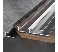 Raouoae Tira De Transición Para Pisos, 135cm X 2 Piezas, Riel De Transición Para Baldosas, Laminado, Madera, Alfombra PVC, Reductor Estrecho, Tira De Umbral Para Pisos De Cerámica Y Madera(Black,H:11M