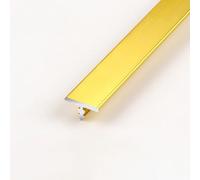 Raouoae Tiras De Transición para Puerta Moldura T para Piso Laminado 100 Cm* 3 Piezas Moldura Angular De Aluminio Y Tira De Alfombra A Baldosa para Transiciones Fáciles(Shiny Gold,Width: 6mm)