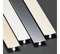 Raouoae Tiras De Transición para Suelos 100 Cm* 3 Piezas Molduras En T para Umbrales De Puertas Acabados Y Bordes para Baldosas Transiciones Entre Laminado Baldosas Y Parquet(Black,Width: 4mm)