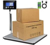 RAOYAN Báscula Digital 300kg Alta Precisión 20g, Báscula Industrial y Comercial con Pantalla LCD, Función Tara y Hold, Alimentación USB Recargable y Pilas, para Envíos, Paquetería y Uso Doméstico