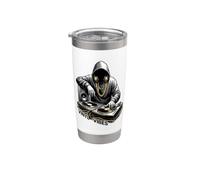 Rap Vinyl Vibes Hip Hop DJ Vaso térmico de acero inoxidable de doble pared