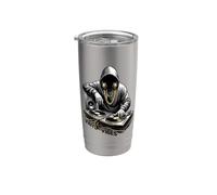 Rap Vinyl Vibes Hip Hop DJ Vaso térmico de acero inoxidable de doble pared