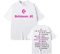 Rapador Dellafuente Doble Gráfica Camiseta Harajuku Fashion Hip Hop Street Camisetas Hombres Mujeres Confort Camiseta (D XS)