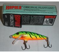 Rapala F05FT 2" Minnow Flotante 2 No 10 Anzuelos Triple Fire Tiger
