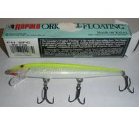 Rapala F11SFC Minnow Flotante 4-3/8" Color Plata Fluorescente Chartreuse