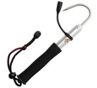 Rapala - Garfio Telescópico ProGuide Fishing Gaff - Garfio Pesca de Aluminio - Material de Pesca Ligero - con Protector de Anzuelo - Mango Ergonómico - 60cm Extendido y 25cm Plegado - Gris/Negro