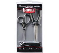 Rapala and Scissors Combo 6 1/2" Pliers/Super Linescissors/Sheath Paquete, Unisex-Adult, Multicolor, Talla única