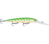 Rapala - Señuelo de Pesca Down Deep Husky Jerk - Material de Pesca Resistente - Señuelo Pesca de Arrastre en Agua Dulce y Mar - Prof de Nado 4,4-5,5m - 14cm/23g - Hecho en Estonia - Green Tiger