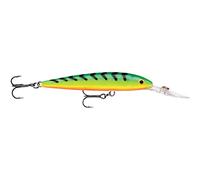 Rapala - Señuelo de Pesca Down Deep Husky Jerk - Material de Pesca Resistente - Señuelo Pesca de Arrastre en Agua Dulce y Mar - Prof de Nado 2,4-5,7m - 12cm/15g - Hecho en Estonia - Firetiger