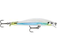 Rapala - Señuelo de Pesca Ripstop - Material de Pesca con 2 Baberos - Señuelo Pesca de Agua Dulce - Profundidad de Nado 0,9-1,2m - 9cm/7g - Hecho en Estonia - Albino Shiner