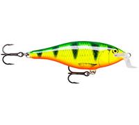 Rapala - Señuelo de Pesca Super Shad Rap - Material de Pesca con Cuerpo de Balsa - Señuelo Pesca de Agua Dulce - Profundidad de Nado 1,5-2,7m - 14cm/45g - Hecho en Estonia - Fire Perch