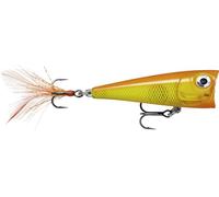 Rapala - Señuelo de Pesca X-Light Pop, tamaño: 4 cm/4,5 g, Flotante para Agua Dulce, Profundidad de nado: Superficie, Aparejo de Pesca de plástico, GFR Rojo Fluorescente Dorado