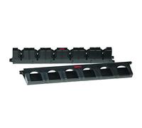 Rapala - Soporte para Caña de Pescar Lock'n Hold Rod Rack - Soporte Caña de Pescar para 6 Cañas - Estante Caña de Pescar de Plástico - Fijación Horizontal o Vertical - Mordazas Blandas - Negro