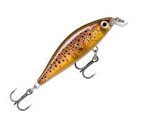 Rapala X-Light Minnow 5 cm 4g - Wobbler, Hardbait, Twitch Bait, Minnow para pesca de róbalo, cebo duro para pesca giratoria, color: trucha marrón vivo