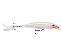 RAPALA X Rap-Material Perfil 3D, Teaser Plumas y Brill-Señuelo Pesca de Agua Dulce-Profundidad de Nado 1,2-1,8m-10cm/13g-Hecho en Estonia-Glow Ghost, Unisex-Adult, 80 mm (7.0 gr), 13 gr