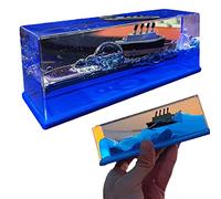 RAPANDA Titanic Cruise Fluid, Cruise Ship Fluid Drift Bottle Decoración de Escritorio, Cruise Ship Model Decoration Acrylic Cruise Ship Mode, Titanic Insumergible Regalos para Adultos y Niños