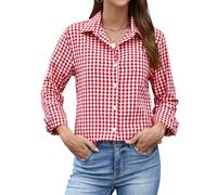 Rapbin Blusas para mujer de manga larga del Reino Unido, blusa de vestir con botones, blusa sin arrugas, para ejecutivo, oficina, trabajo, negocios, informales, L