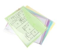 Rapesco 0697 ECO Carpetas Sobre Portafolios con Broche, A3, Colores Pastel Transparentes Surtidos, Paquete de 5