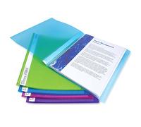 Rapesco 0915 Carpeta Flexible con 10 Fundas, A4, Colores Surtidos, 10 Unidades