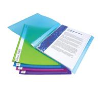 Rapesco 0916 Carpeta Flexible con 20 Fundas, A4, Colores Surtidos, 10 Unidades