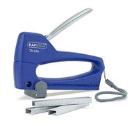 Rapesco 0955 Germ-Savvy Antibacteriano, Grapadora T8-Lite con 300 Grapas Tipo 13/6mm, Azul/Cromo