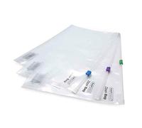 Rapesco 0978 Bolsa Zipper con Cremallera de Plástico, A4+, Transparente, Paquete de 5