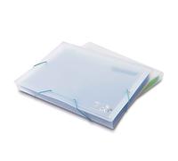 Rapesco 1101 ECO Carpeta Archivadora Tipo Acordeón con 13 Compartimentos, A4+, Paquete de 1 con Interno Azul o Verde