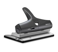 Rapesco 1205 ALU Perforadora Ajustable para 2, 3 y 4 Agujeros, Capacidad para 32 hojas, Negro