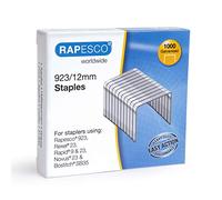Rapesco 1238 Grapas Galvanizadas 923/12 mm, Tipo 23, Caja de 1000