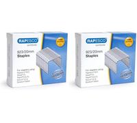Rapesco 1241 Grapas Galvanizadas Profesionales 923/20 mm, Caja de 1000 (Paquete de 2)