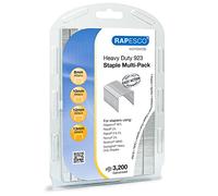 Rapesco 1246 Grapas Galvanizadas 923, Tipo 23, Profesionales de 8, 10, 12 y 13 mm, Caja con 3200