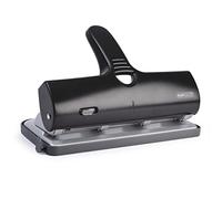 Rapesco Perforadora 1293 de 4 agujeros, metal ALU 40, 40 hojas, negro