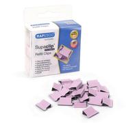 Rapesco 1312 Supaclip 40 Recarga Clips, Rosa, Caja de 100