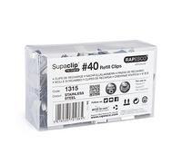 Rapesco 1315 Clips de Recarga de Acero Inoxidable para Supaclip 40, Paquete de 350