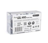 Rapesco 1316 Supaclip 60 Clips de Recarga de Acero inoxidable, Paquete de 250
