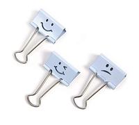 Rapesco 1353 Pinzas/Clips Divertidos de 32 mm con Brazos Plegables, Celeste, Paquete de 20