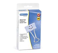 Rapesco 1353 Pinzas/Clips Divertidos de 32 mm con Brazos Plegables, Celeste, Paquete de 20