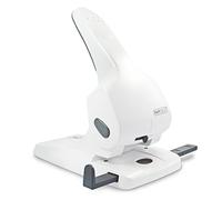 Rapesco 1383 Perforadora de 2 Agujeros de Gruesos Zero-65, Metal, 65 Hojas de Capacidad, Blanco Mate