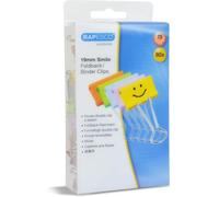 Rapesco Pinzas/Clips 1428 19 mm – Brazos plegables – Colores surtidos – Paquete 80