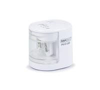Rapesco 1448 PS12-USB Automatic/Electric Pencil Sharpener with USB or Battery (not Included) Charging, White
