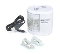 Rapesco 1448 Sacapuntas Eléctrico Automático PS12-USB, Blanco