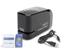 Rapesco 1454 Grapadora Eléctrica Automática 626EL y 1000 Grapas, Negro