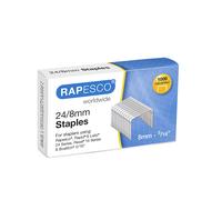 Rapesco 1456 Grapas Galvanizadas de Tipo 24/8 mm, Caja de 1000 Galvanizadas 24/8