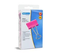 Rapesco 1491 Pinzas/Clips de 19 mm con Brazos Plegables, Fucsia, Paquete de 80