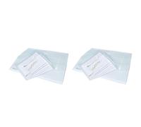 Rapesco 1500 Carpeta Sobre Portafolios Plástica con Cierre de Presión, Tamaño A5, Transparente, Paquete de 50