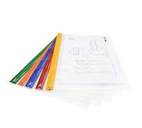 Rapesco 1507 Bolsa Zipper con Cremallera Metálica, A3, Transparente con Cremallera en Colores Surtidos, Paquete de 5