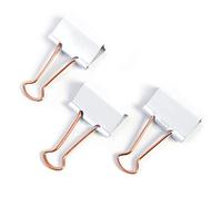Rapesco 1508 Pinzas/Clips de 19 mm con Brazos Plegables, Blanco y Bronce, Paquete de 80